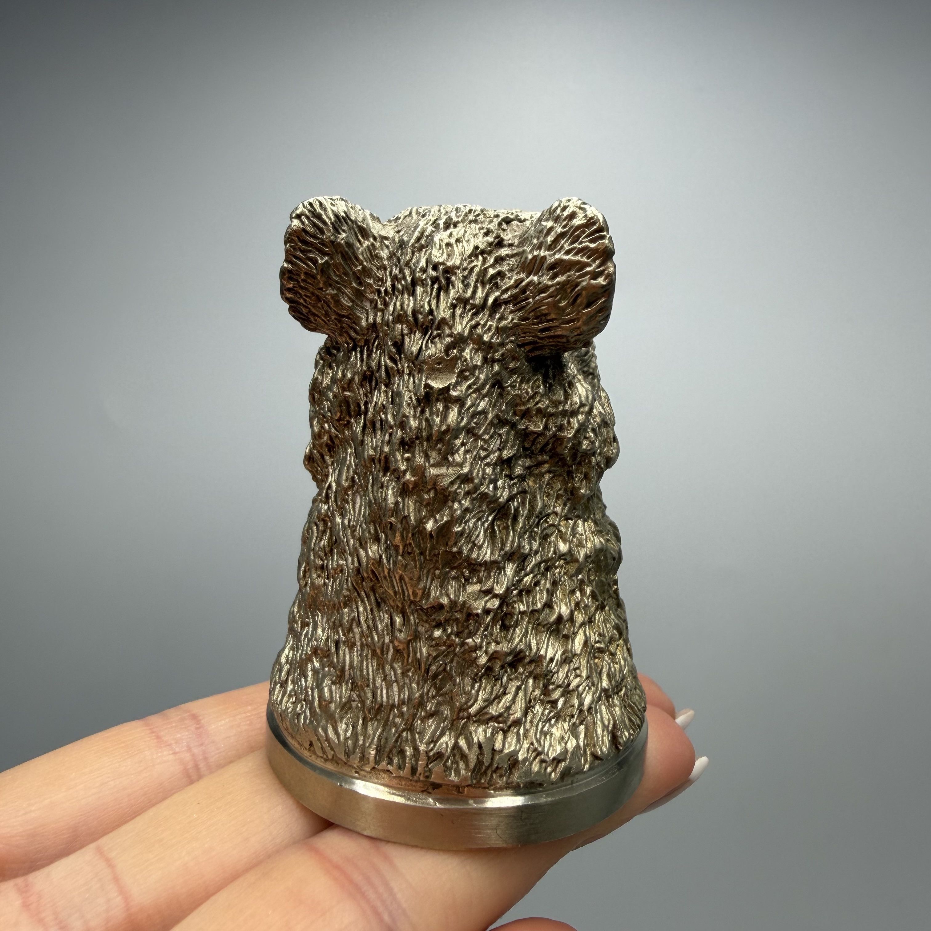Vintage Vintage Metal Shot Glass Wild Boar Head Figurine Handcrafted Size ONE SIZE - 5 Thumbnail
