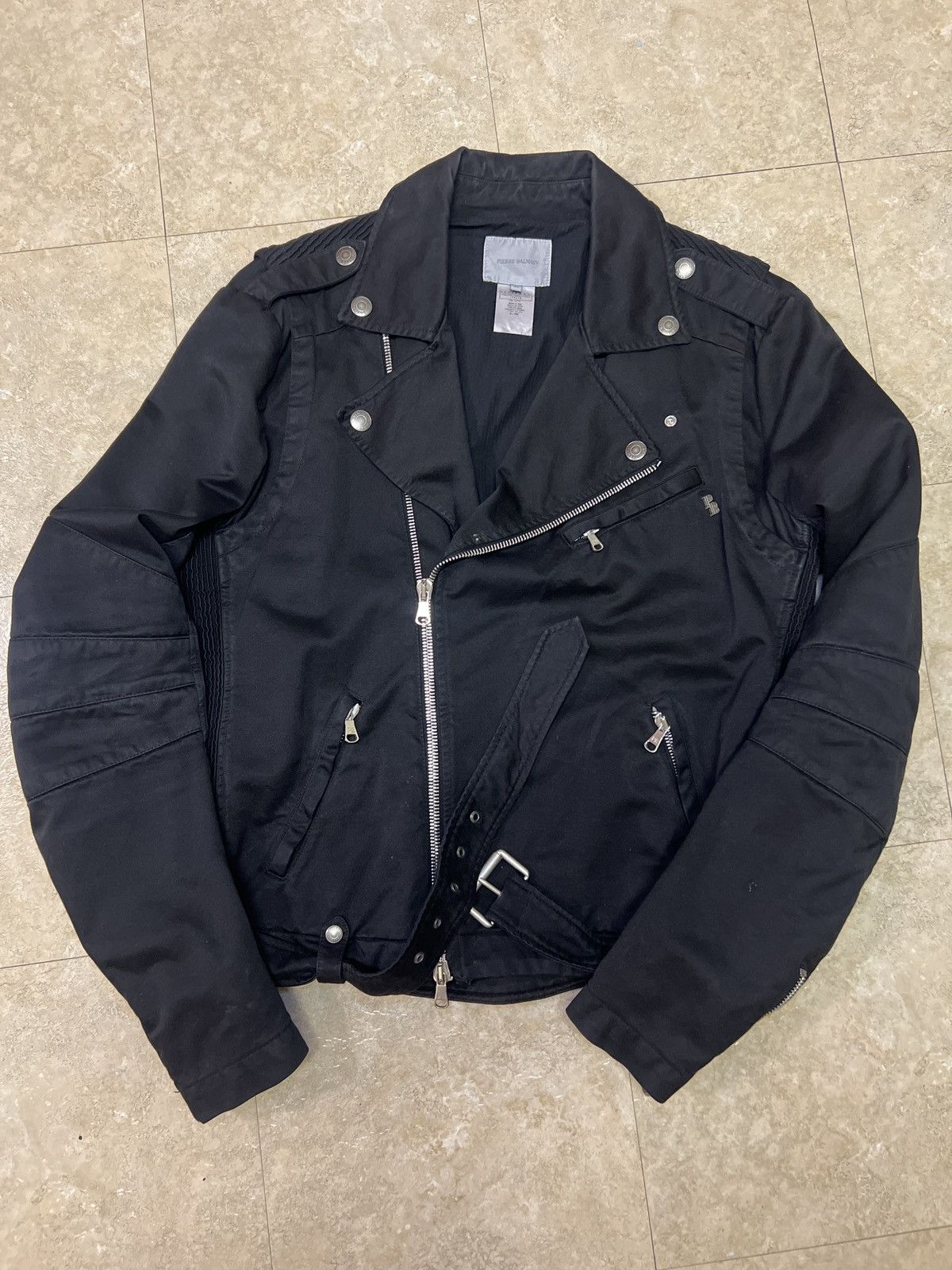 Pierre Balmain Pierre Balmain Cotton Moto Jacket Size US L / EU 52-54 / 3 - 1 Thumbnail