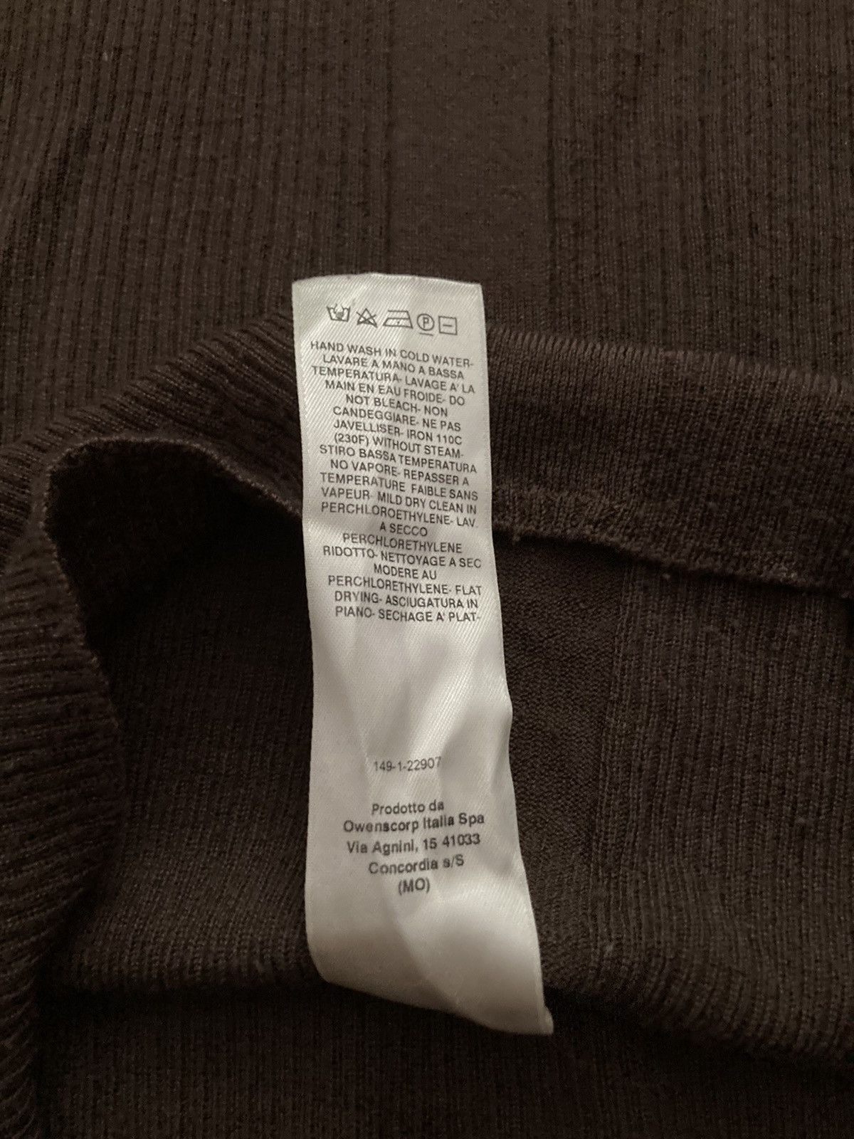 Rick Owens F/W 23 "LUXOR" Ribbed Brown Wool Sweater Rick Owens L Size US L / EU 52-54 / 3 - 15 Thumbnail