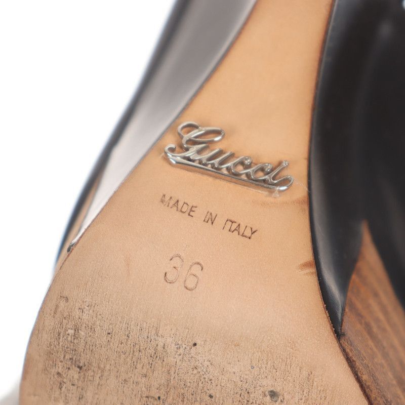 Gucci Gucci Black High Heels with Chunky Heel Size US 6.5 / EU 39-40 - 6 Thumbnail