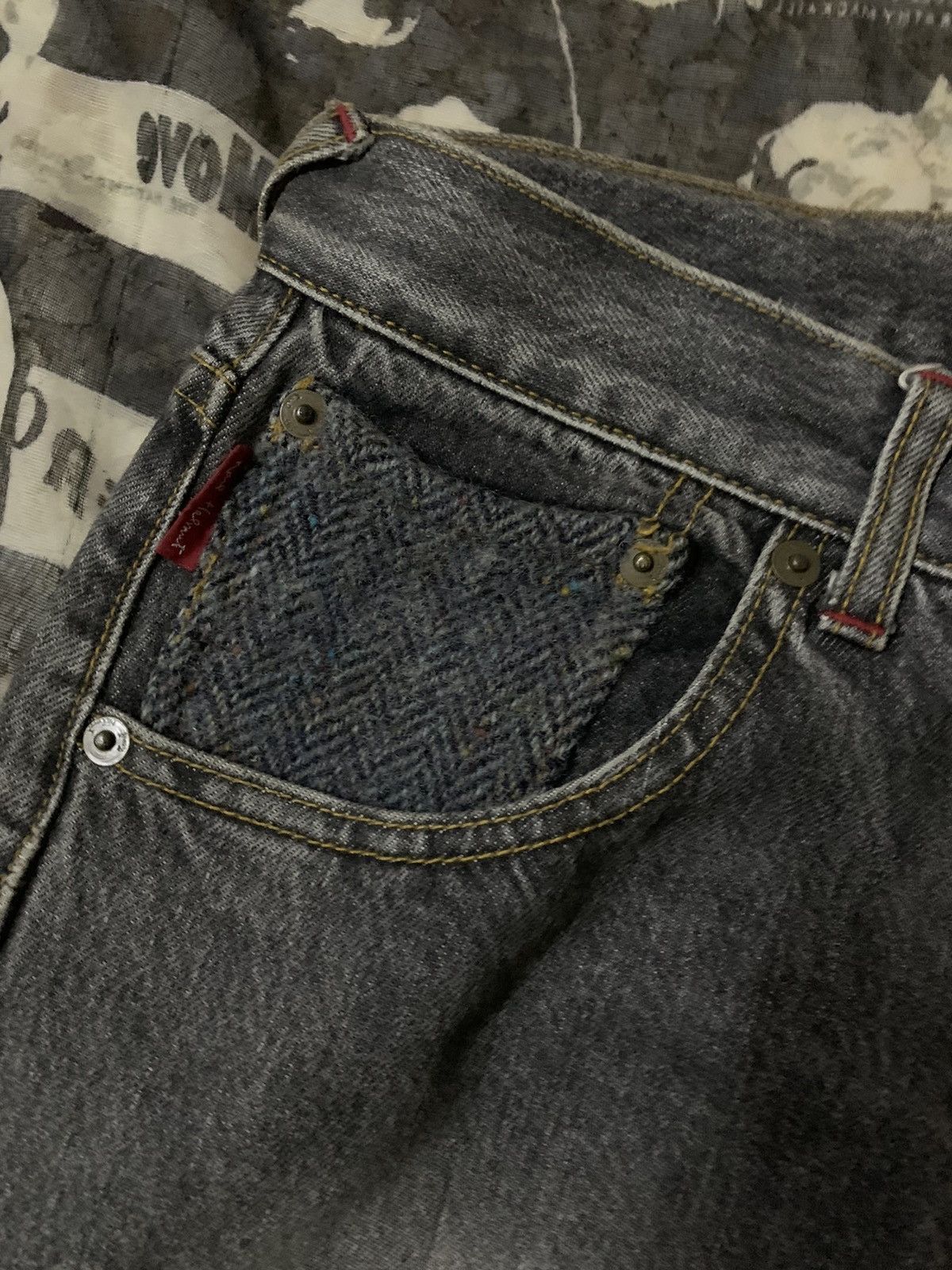 Karl Helmut 💥Vintage Karl Helmut Patchwork Denim Size US 30 / EU 46 - 5 Thumbnail