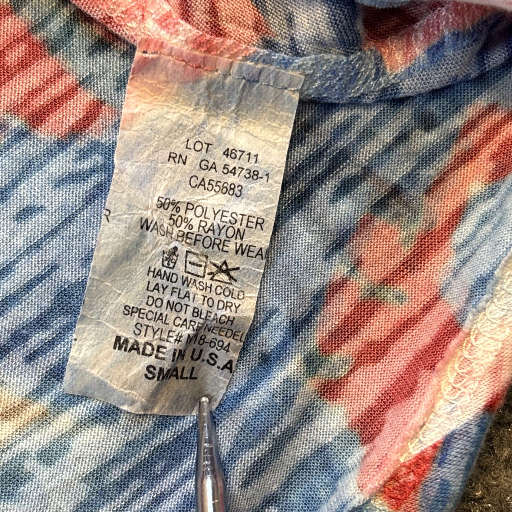 Pinko Nally & Millie Blouse Shirt Womens L Multicolor Floral USA Topoversize Artsy Abstract Small Pink Size L / US 10 / IT 46 - 4 Thumbnail