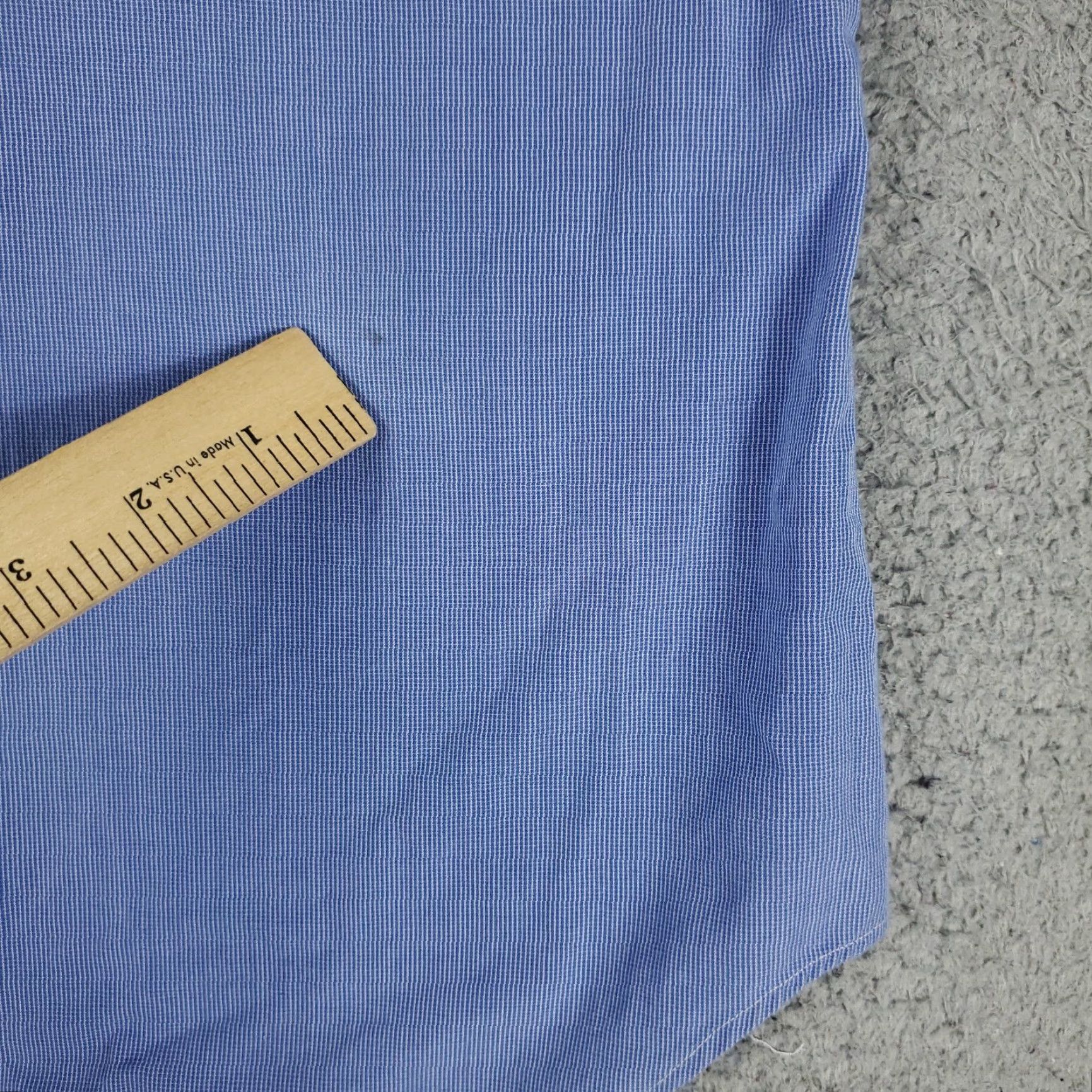 Ralph Lauren VINTAGE Ralph Lauren Dress Shirt Mens Size 17.5 Blue Cotton Long Sleeve Button Up Business Casual Formal Size 46R - 6 Thumbnail