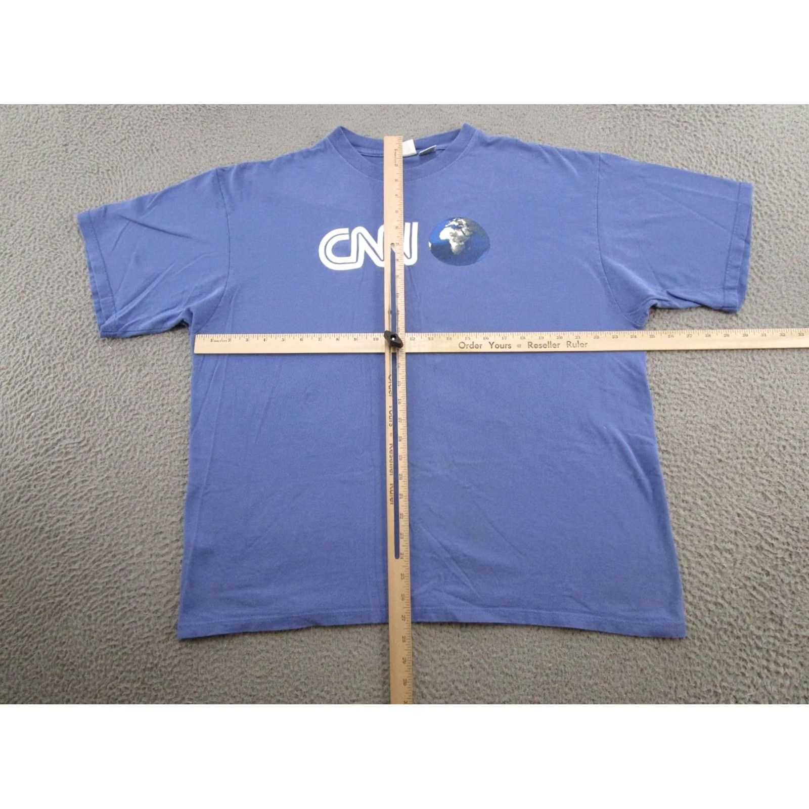 Soffe VINTAGE CNN Tee Shirt Soffe Men XL News Blue 90s TV Globe Logo Shirt Size US XL / EU 56 / 4 - 4 Thumbnail