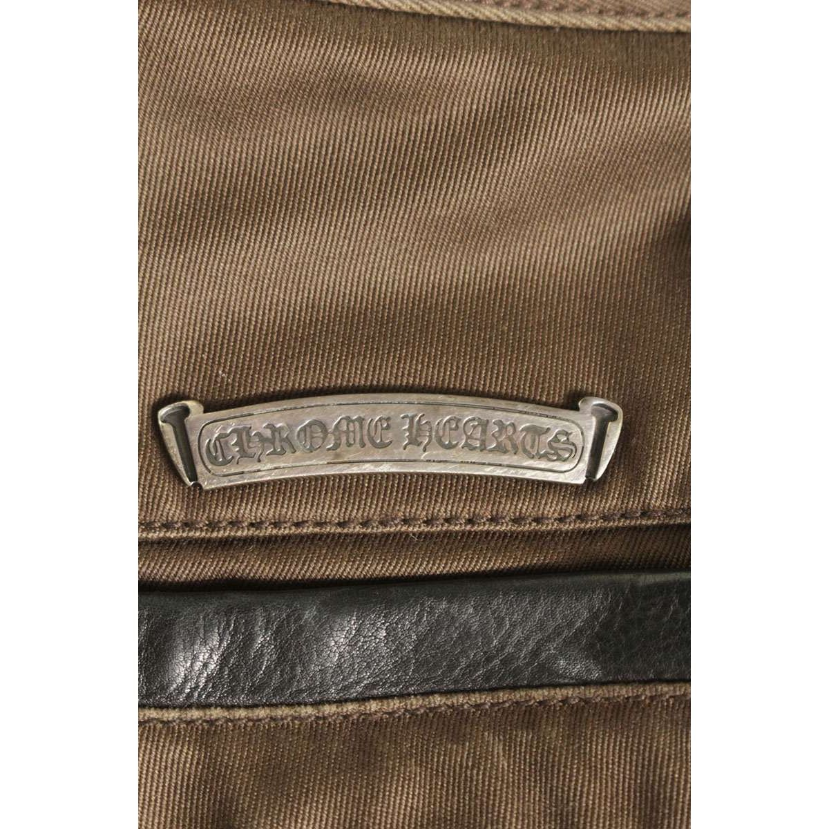 Chrome Hearts Chrome Hearts Leather Switching Chino Pants Size US 33 - 5 Thumbnail
