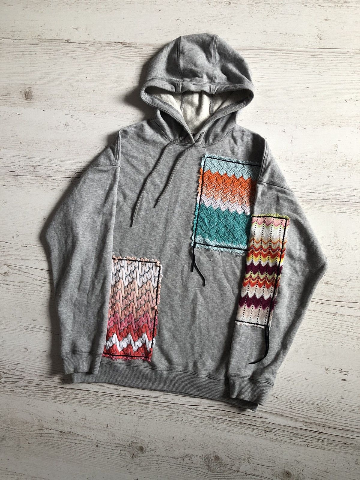 Missoni Missoni Patchwork Oversized Drawstring Hoodie Size S / US 4 / IT 40 - 2 Thumbnail