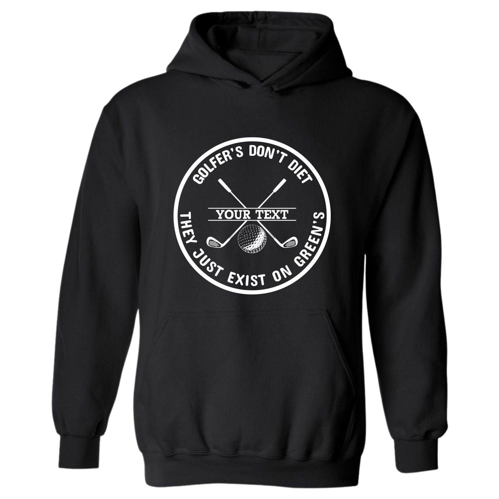 & Other Stories Golf Hoodie Golfers Dont Diet Personalized Name Clubs Ball Size US L / EU 52-54 / 3 - 9 Thumbnail