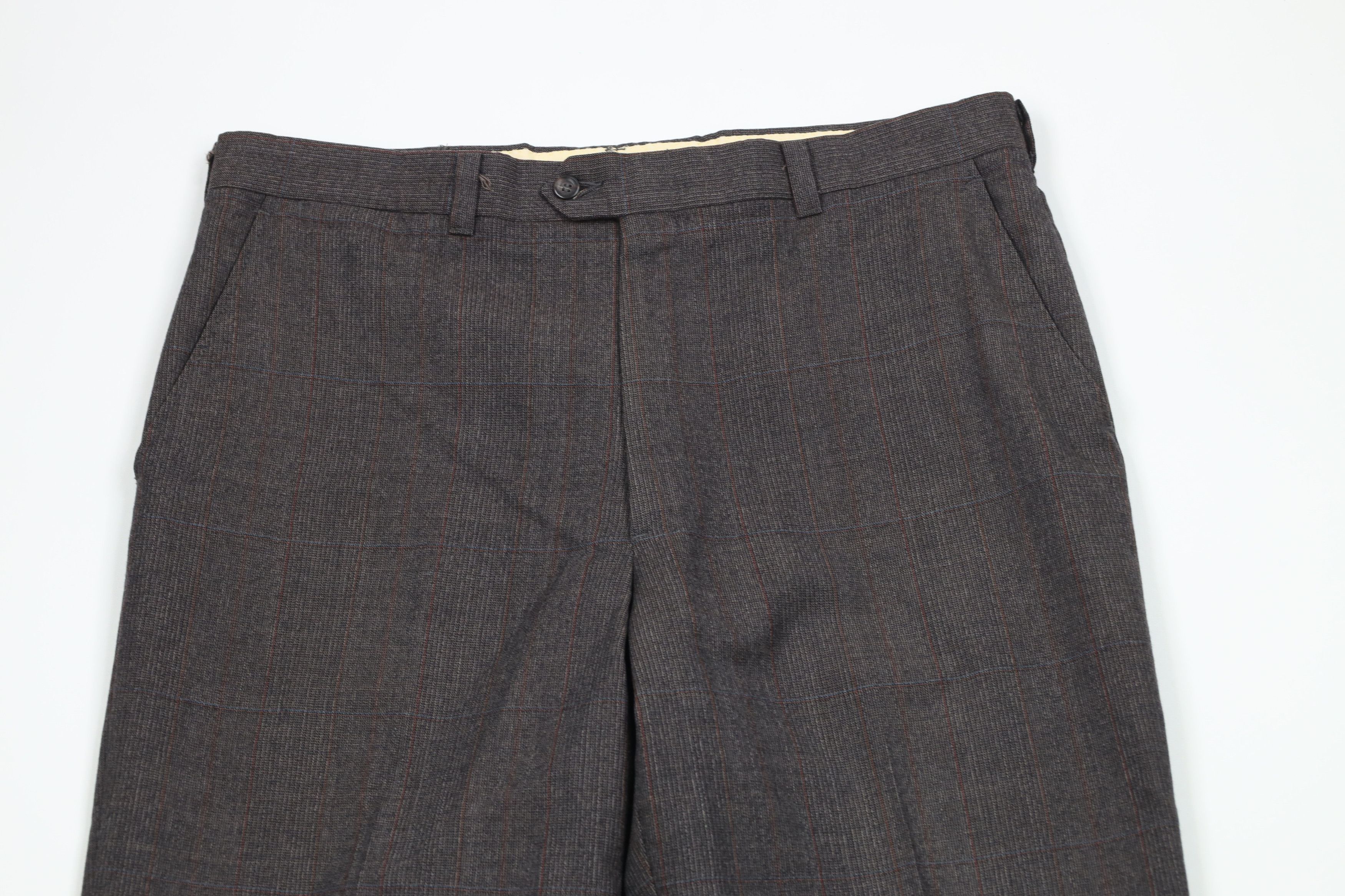 Vintage Vintage 70s Streetwear Wide Leg Chino Pants Trousers Plaid Size US 34 / EU 50 - 2 Thumbnail