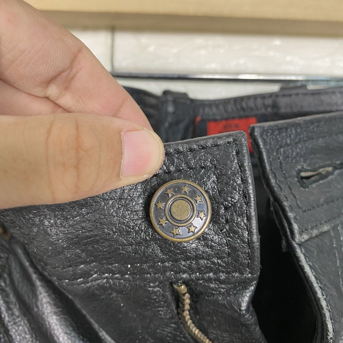 Japanese Brand Vintage Racing Genuine Leather Pants 501 Issey Miyake Size US 30 / EU 46 - 15 Thumbnail