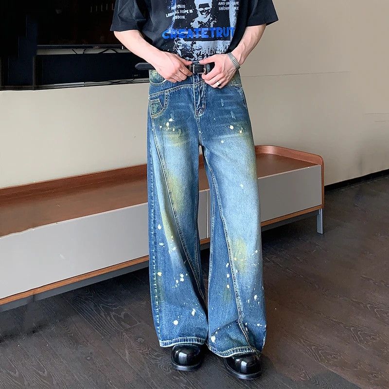 Japanese Brand × Vintage Niche Design Worn-out Splash-Ink Jeans Size US 28 / EU 44 - 1 Thumbnail