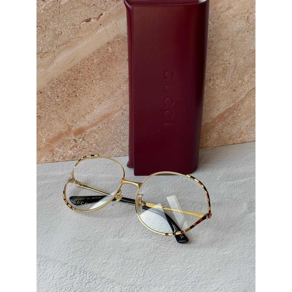 Gucci NEW Gucci GG0596OA Gold Round Eyeglasses Frames Size ONE SIZE - 7 Thumbnail