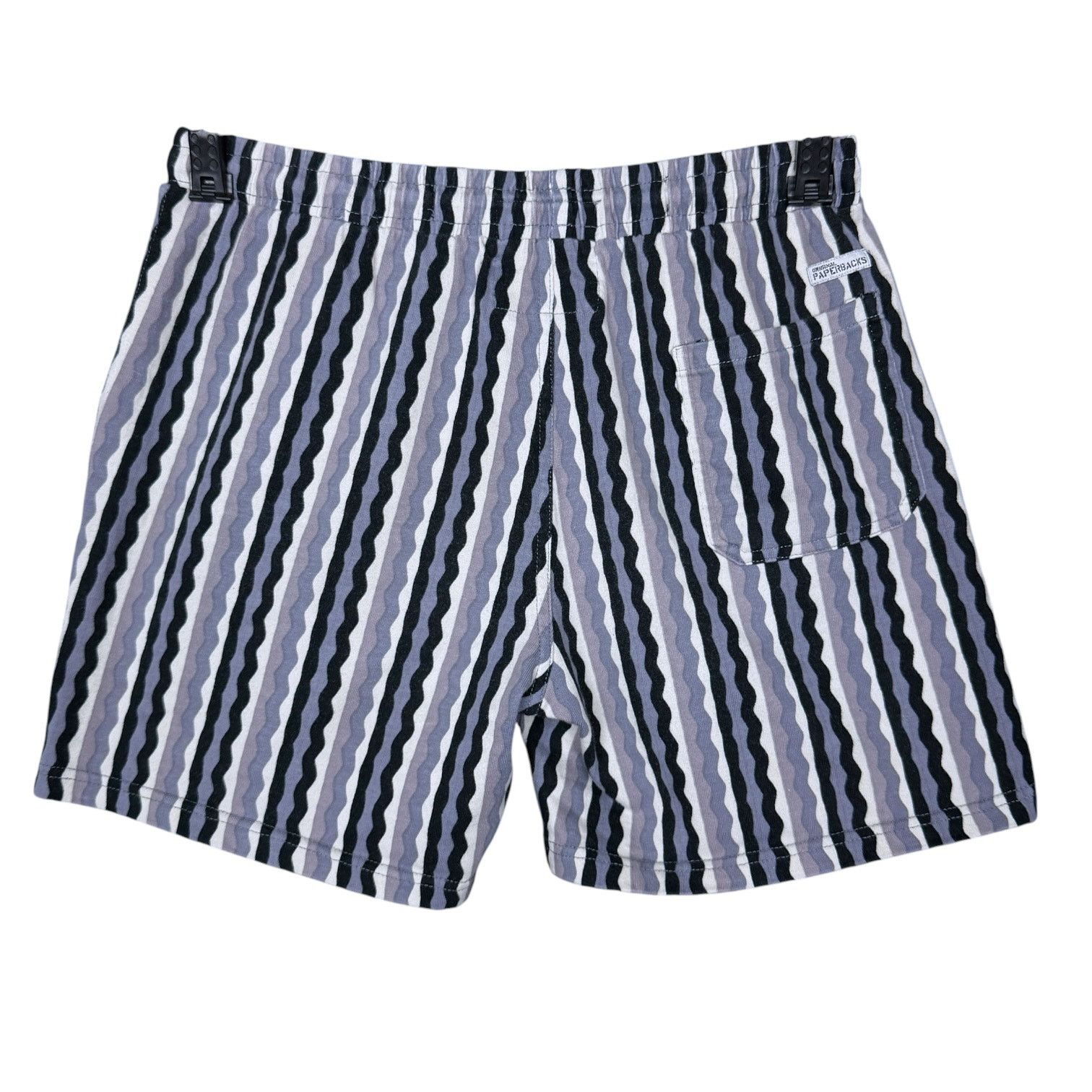 Original Paperbacks Original Paperbacks Men's S Blue Gray Striped Elastic Shorts Size US 28 / EU 44 - 2 Thumbnail