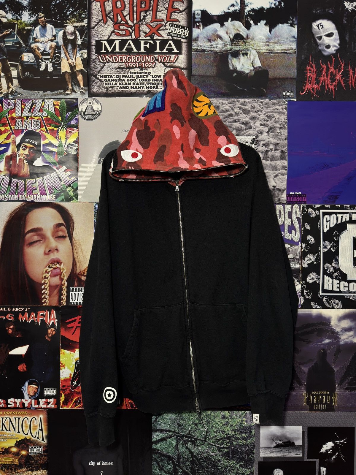 Bape Bape Red Camo S/S 2006 Full Zip Hoodie Size US L / EU 52-54 / 3 - 1 Thumbnail