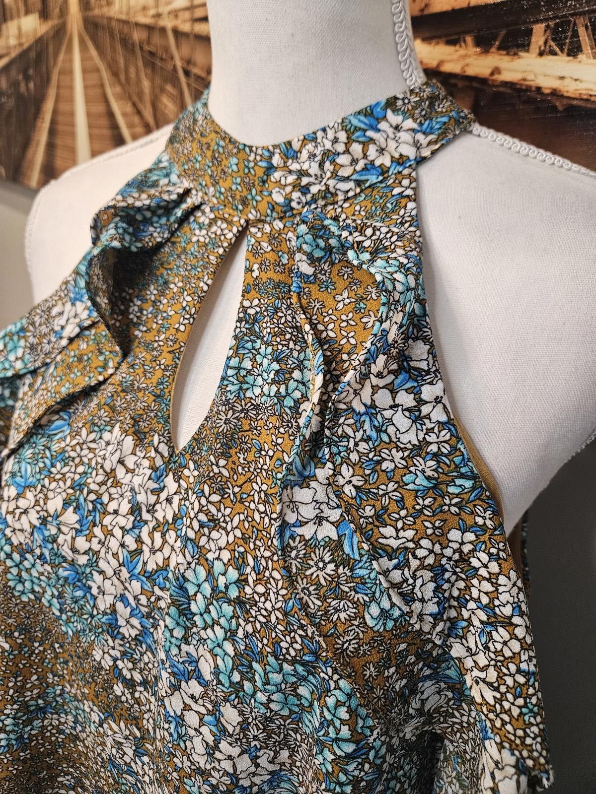 Etro Entro Floral Print Halter Neck Dress Size S / US 4 / IT 40 - 4 Thumbnail