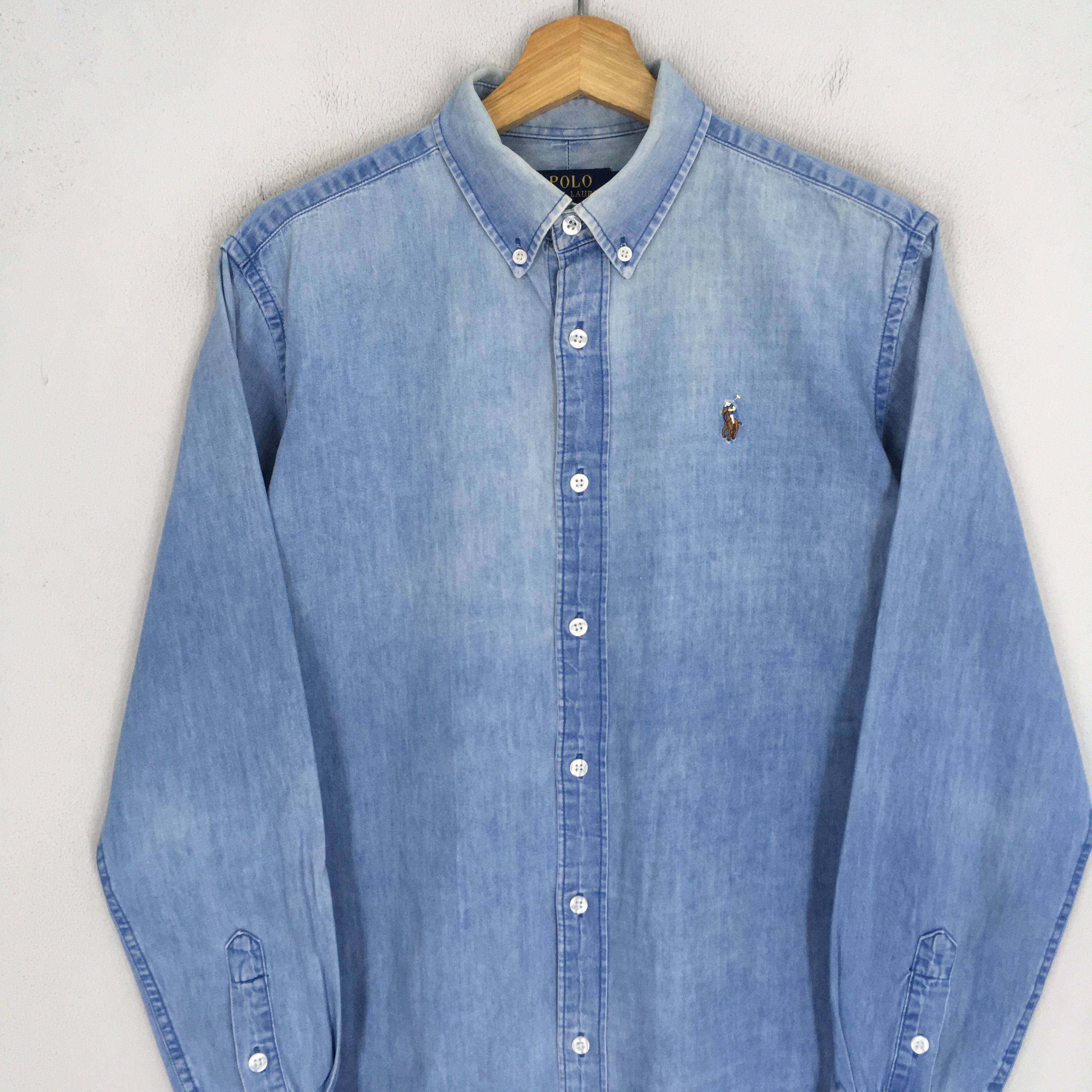 Polo Ralph Lauren Vintage Polo Ralph Lauren Denim Polo Pony Jeans Shirt Size US M / EU 48-50 / 2 - 4 Thumbnail