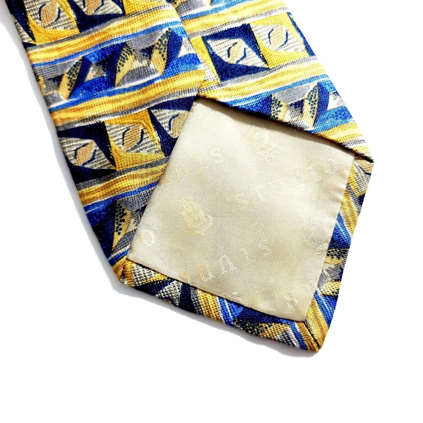 Robert Talbott Robert Talbott Nordstrom Yellow Blue Abstract Jacquard Print Size ONE SIZE - 6 Thumbnail