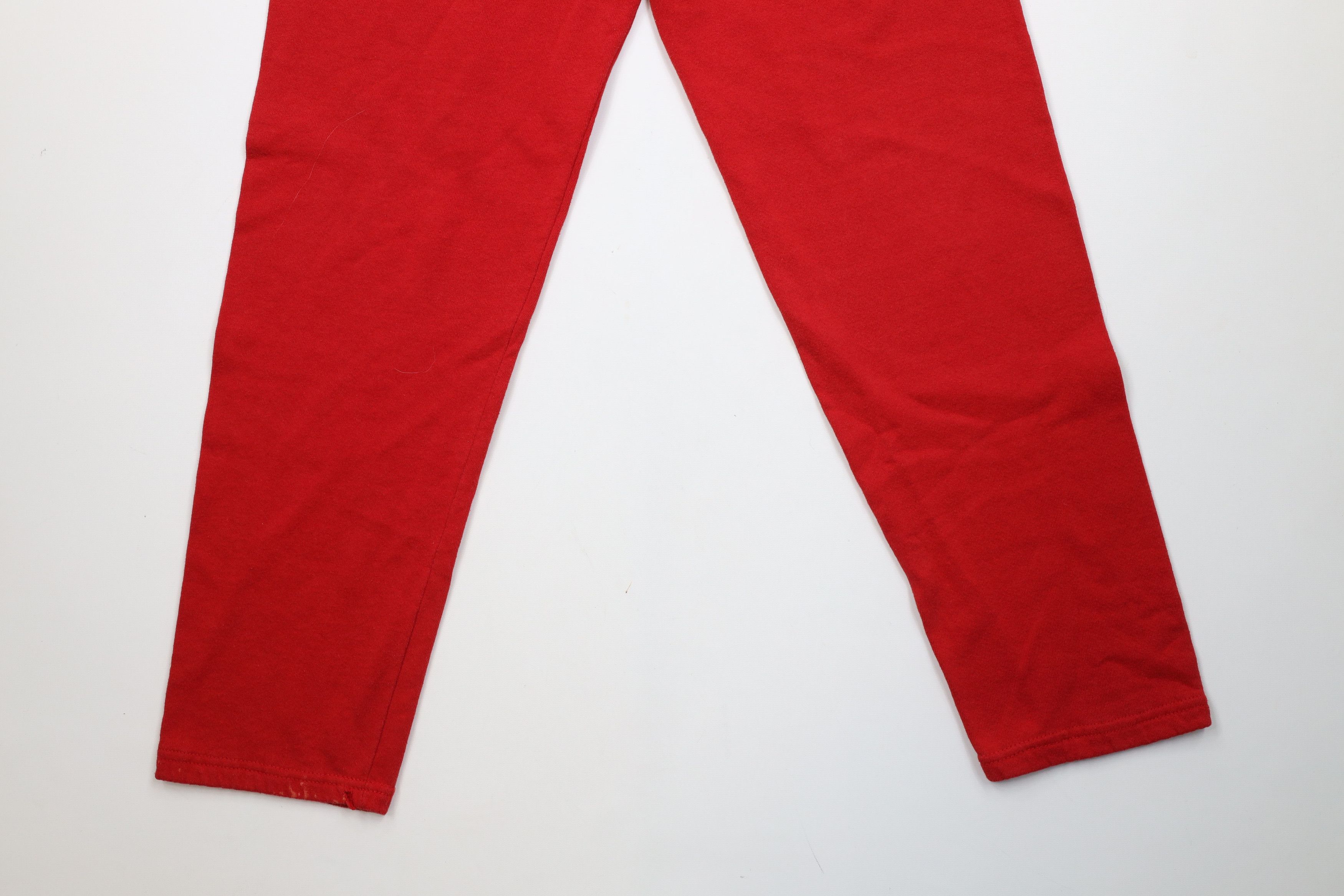 Vintage Vintage 90s Streetwear Blank Sweatpants Pants Red USA Size US 34 / EU 50 - 4 Thumbnail