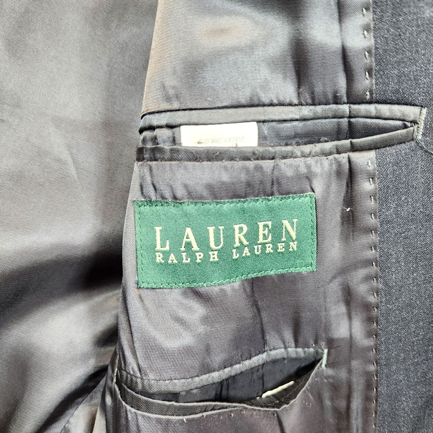 Ralph Lauren Ralph Lauren LRL Mens Sport Coat 40 L Black 100% Wool 2 Button Career Business Coat Jacket Mens Size US XXS / EU 40 - 4 Thumbnail