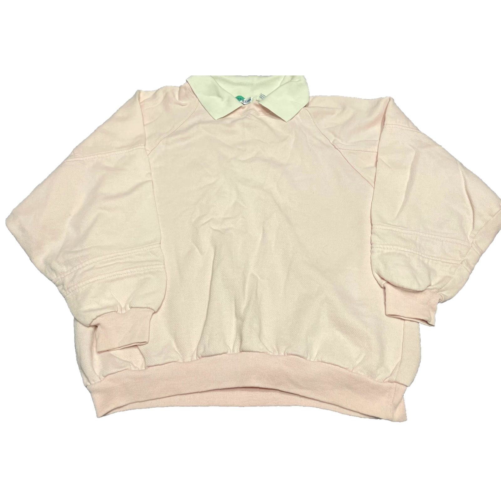 Pinko VINTAGE 80s Raglan Crewneck Sweatshirt Pink S Womens USA Made Size S / US 4 / IT 40 - 2 Thumbnail
