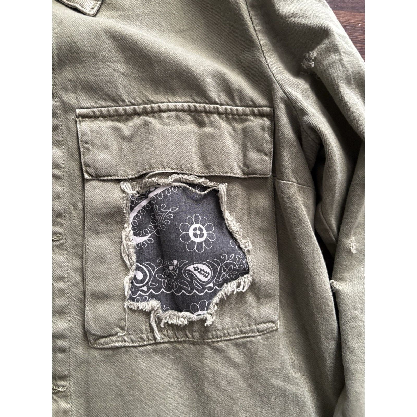 Zara 2017Zara Guns N Roses Military Utility Jacket Distressed S Size S / US 4 / IT 40 - 4 Thumbnail