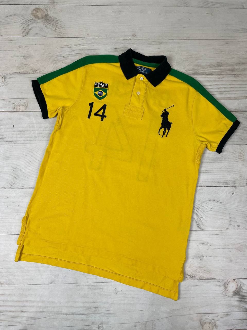 Polo Ralph Lauren Vintage Polo Ralph Lauren Brazil Rugby Polo Shirt Big Pony Size US M / EU 48-50 / 2 - 1 Thumbnail