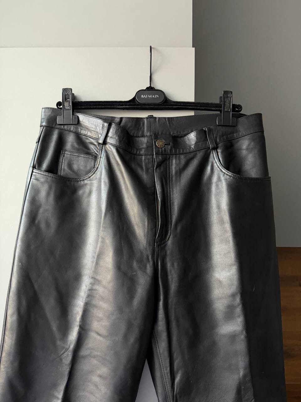 Other Y2K Vintage Leather Pants Opium Style Alt Biker USA Rare L Size US 36 / EU 52 - 2 Thumbnail