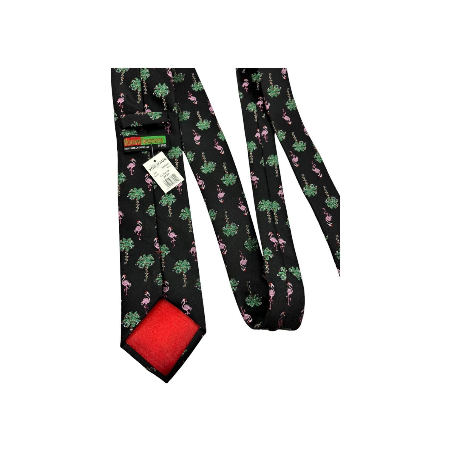 Other NWT Hallmark Holiday Tie Flamingos Palm Trees Christmas Mens Size ONE SIZE - 9 Thumbnail