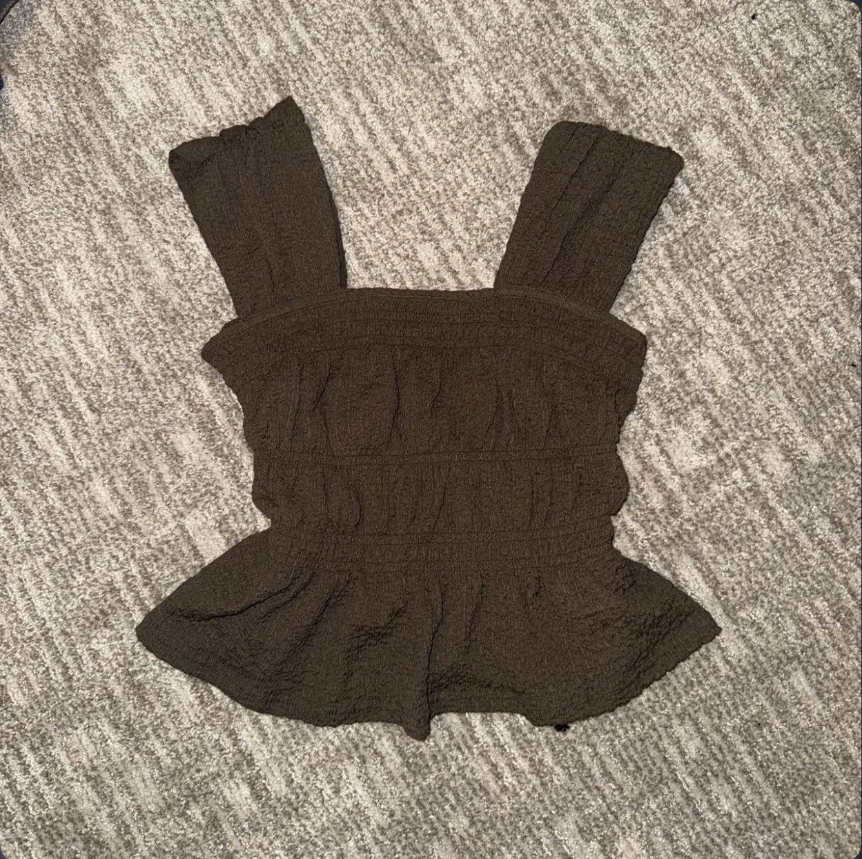 Other brown crop top with ruffles Size S / US 4 / IT 40 - 1 Thumbnail