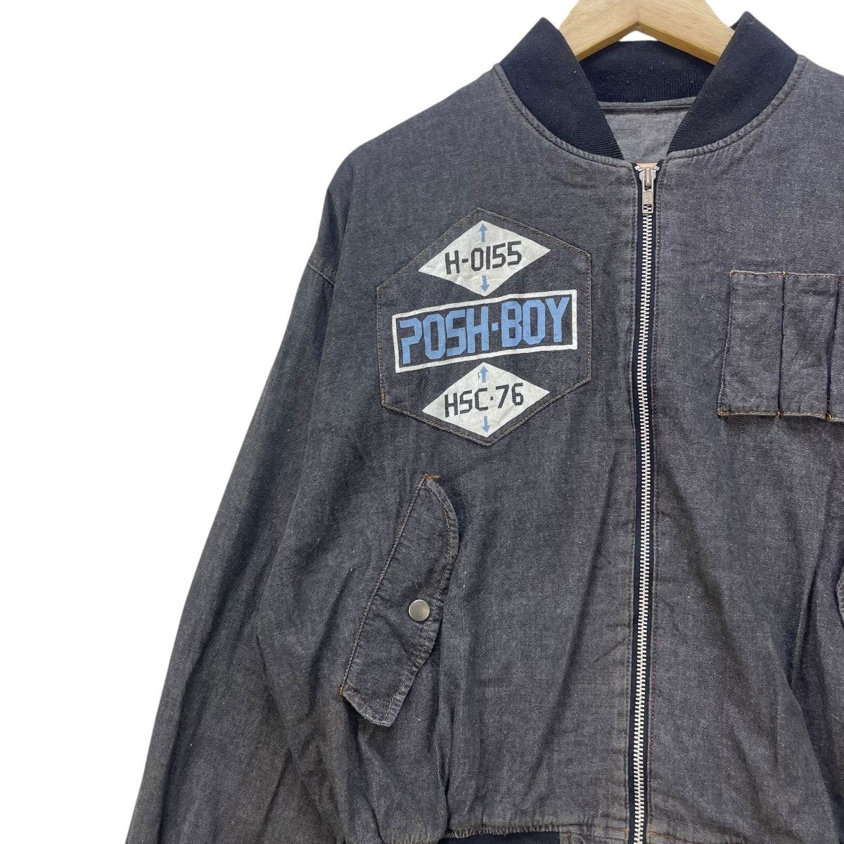 Japanese Brand 💥Vintage Poshboy Biglogo Bomber Jacket Size US M / EU 48-50 / 2 - 3 Thumbnail