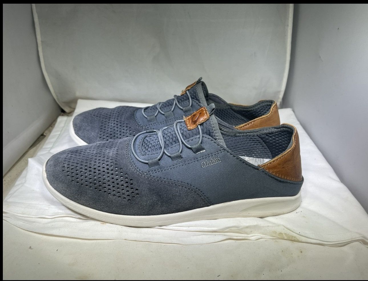 Olukai PreOwned OluKai Alapa Li Keu Blue Sneakers Suede Men's 8 Size US 8 / EU 41 - 1 Thumbnail
