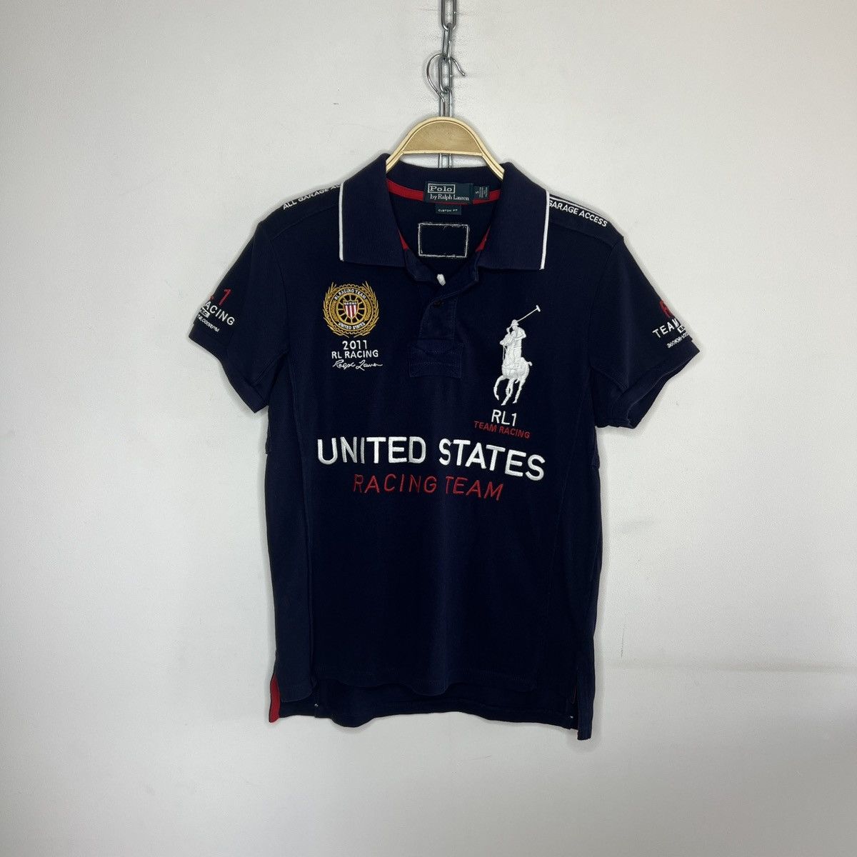 Vintage 2012 Polo Ralph Lauren USA Racing Team Polo T-Shirt