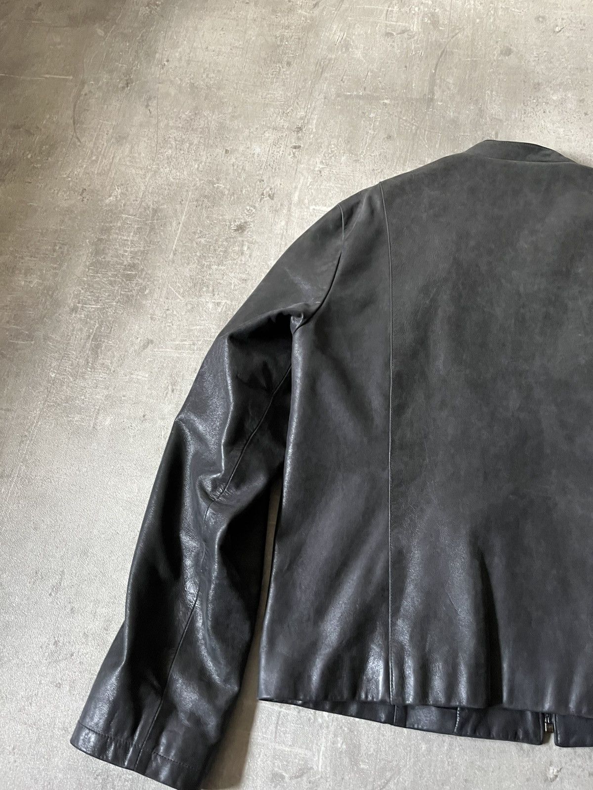 Jil Sander Jil Sander leather jacket by Raf Simons black rare Size US L / EU 52-54 / 3 - 8 Thumbnail