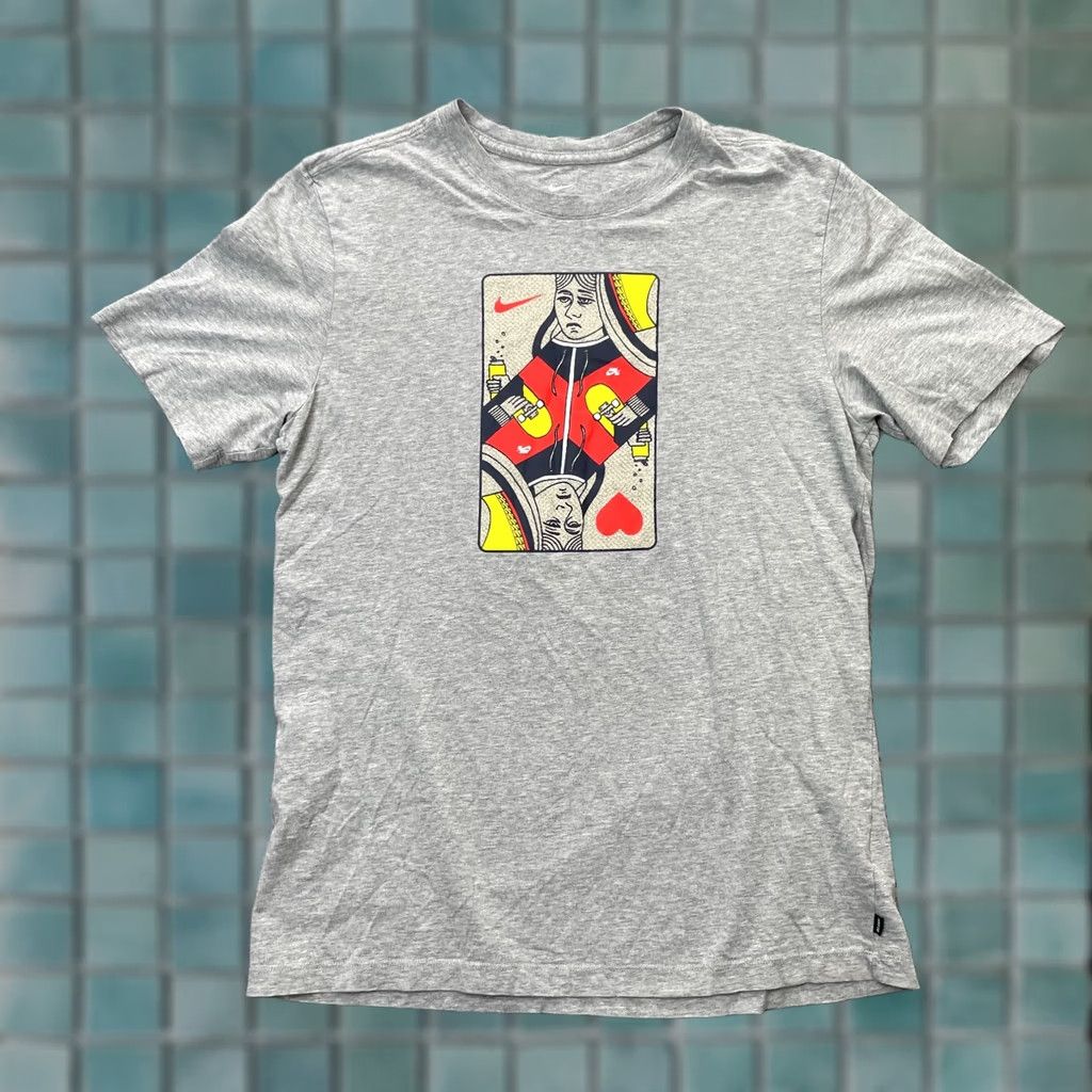 Nike Nike Shirt Mens M Gray Heathered Cotton Sb Queen Card Skateboarding Graphic Size US M / EU 48-50 / 2 - 1 Thumbnail