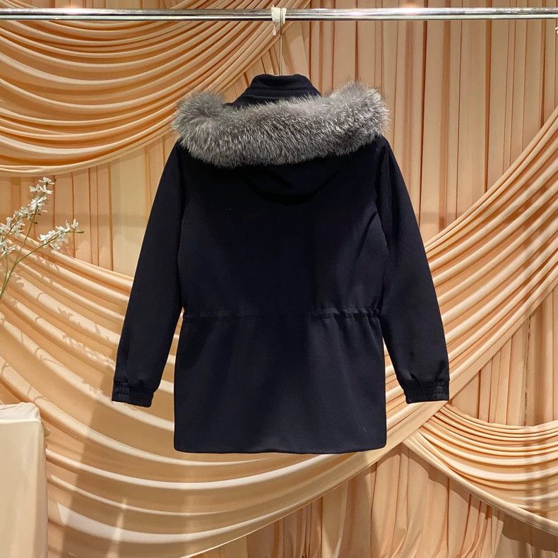 Loro Piana LORO PIANA Icery Fur Trim Ski Cashmere Coat Size XS / US 0-2 / IT 36-38 - 2 Thumbnail