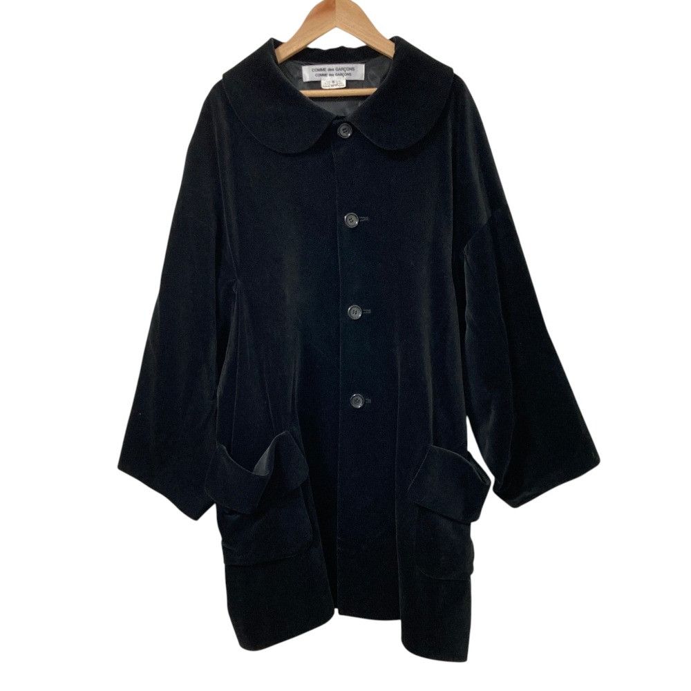 Comme des Garcons Comme des Garçons Comme des Garcons Velour Collarless Coat Textile Outerwear RRC021 DUTY FREE for USA Size ONE SIZE - 1 Thumbnail