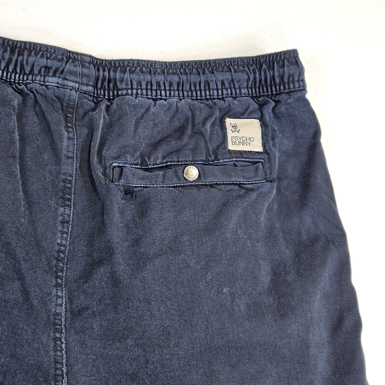 Psycho Bunny Psycho Bunny Willis Shorts Navy Stretch Tencel Size US 31 - 9 Thumbnail