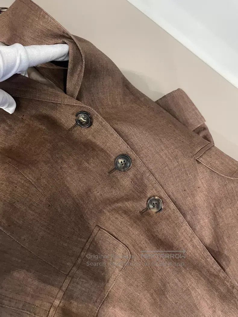 Loro Piana Loro Piana Brown Linen Blazer Size M / US 6-8 / IT 42-44 - 5 Thumbnail