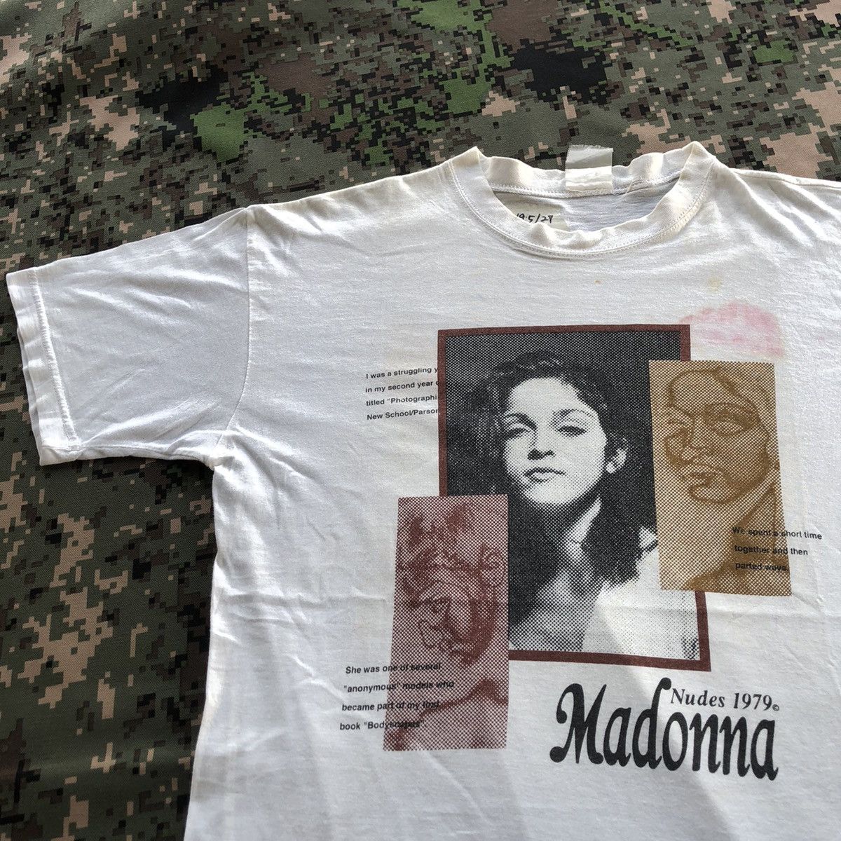 Band Tees × Nude × Vintage Vtg Madonna Nudes 1979 Art Photography Tshirt Size US M / EU 48-50 / 2 - 1 Thumbnail