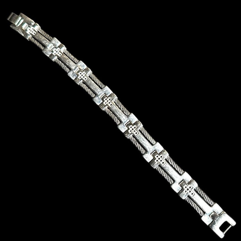 Other STAINLESS STEEL Silver Black Cubic Zirconia Cross Religious Size ONE SIZE - 2 Thumbnail