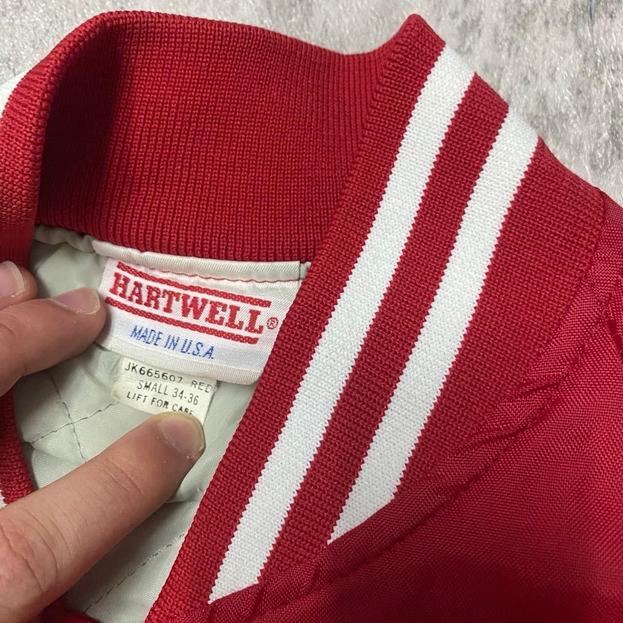 Other Hartwell varsity jacket in red and white, featuring Size US S / EU 44-46 / 1 - 3 Thumbnail