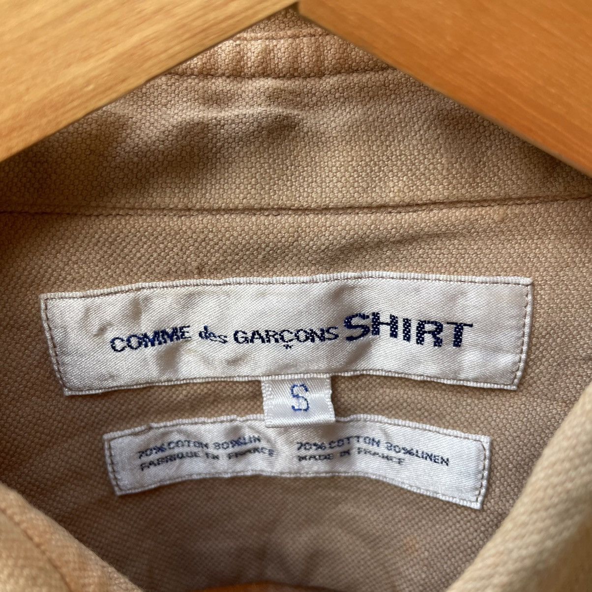 Comme des Garcons × Junya Watanabe × Rei Kawakubo 🔥🇯🇵S12054 Comme Des Garcons Cream Colour Buttons Shirts Size US S / EU 44-46 / 1 - 12 Thumbnail
