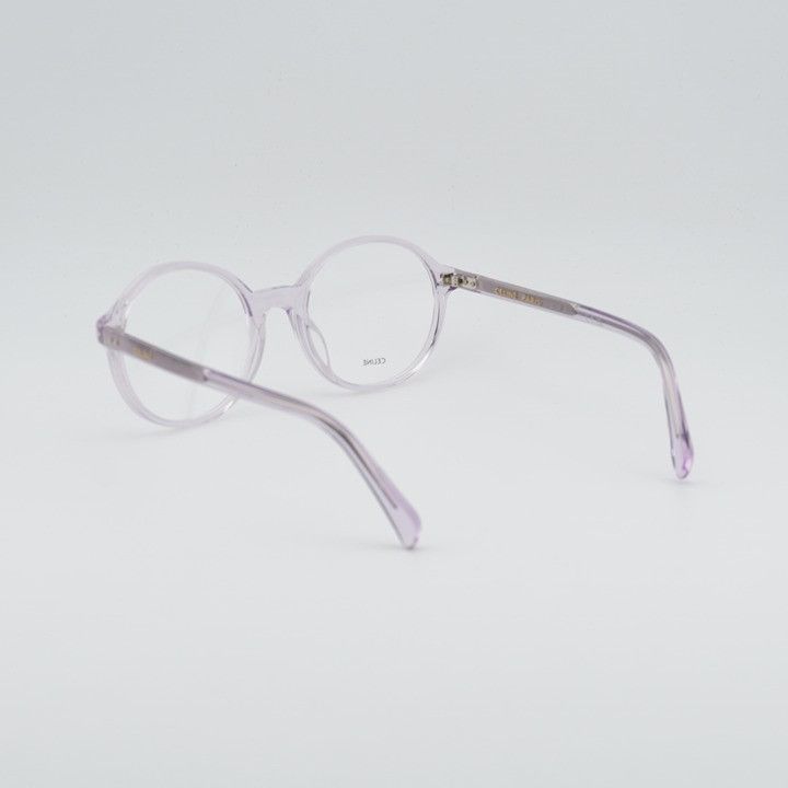 Celine Celine CL50092I 078 Eyeglasses Transparent Lilac 53mm Round Size ONE SIZE - 3 Thumbnail