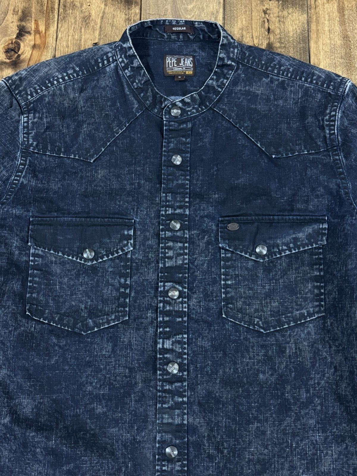 Pepe Jeans × Vintage Vintage Pepe Jeans London Heritage Denim Button up Shirt Size US M / EU 48-50 / 2 - 5 Thumbnail
