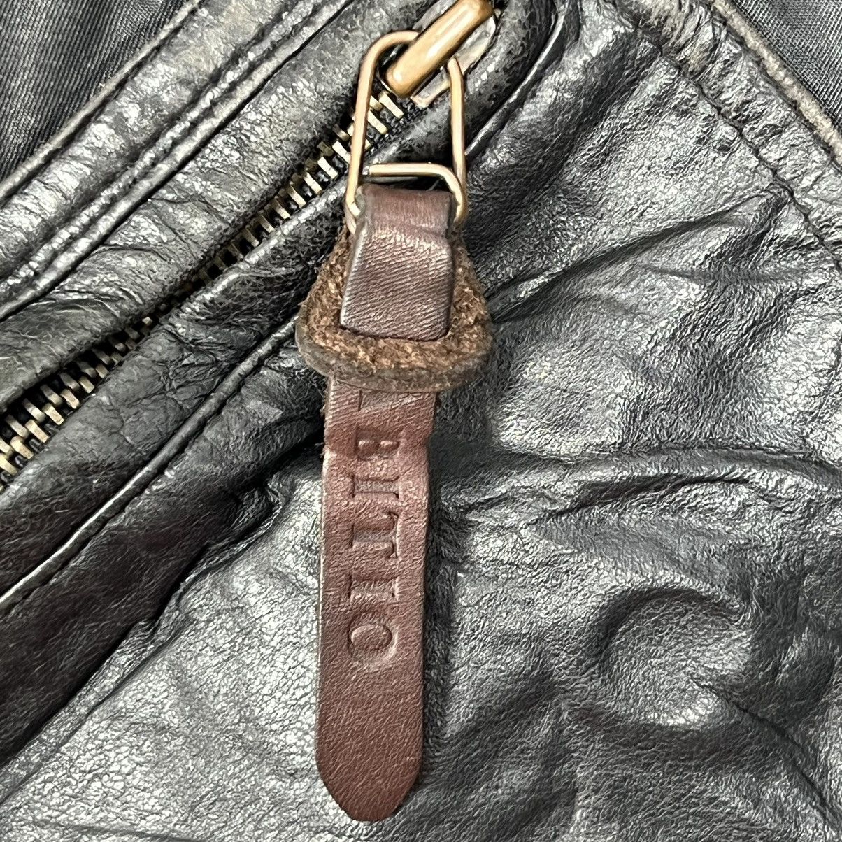 Genuine Leather VINTAGE ABITIO SWITCHING LEATHER FLIGHT JACKET Size US L / EU 52-54 / 3 - 6 Thumbnail