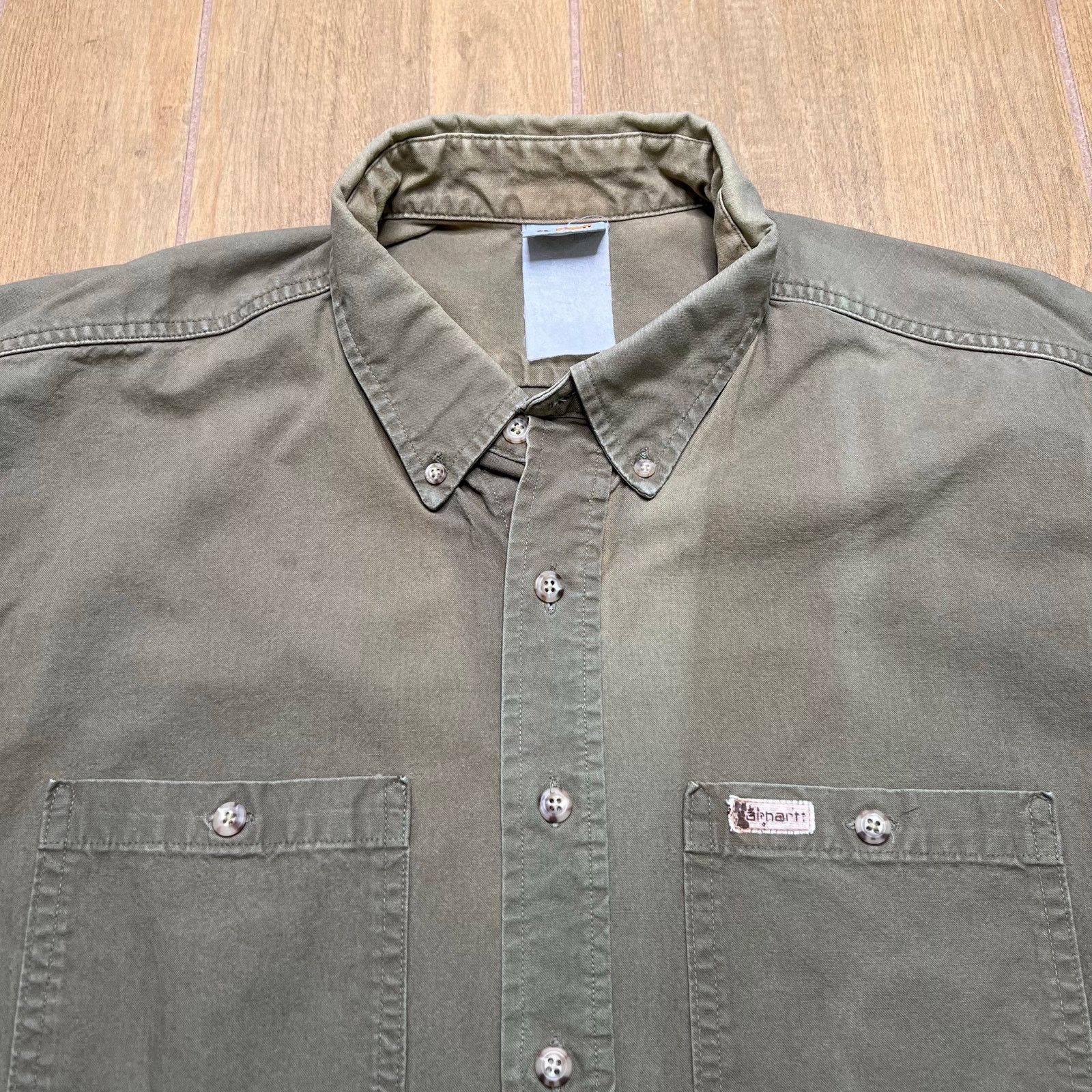 Carhartt Vintage Carhartt Shirt Men 2XL Green Pocket Canvas Outdoor Size US XXL / EU 58 / 5 - 1 Thumbnail