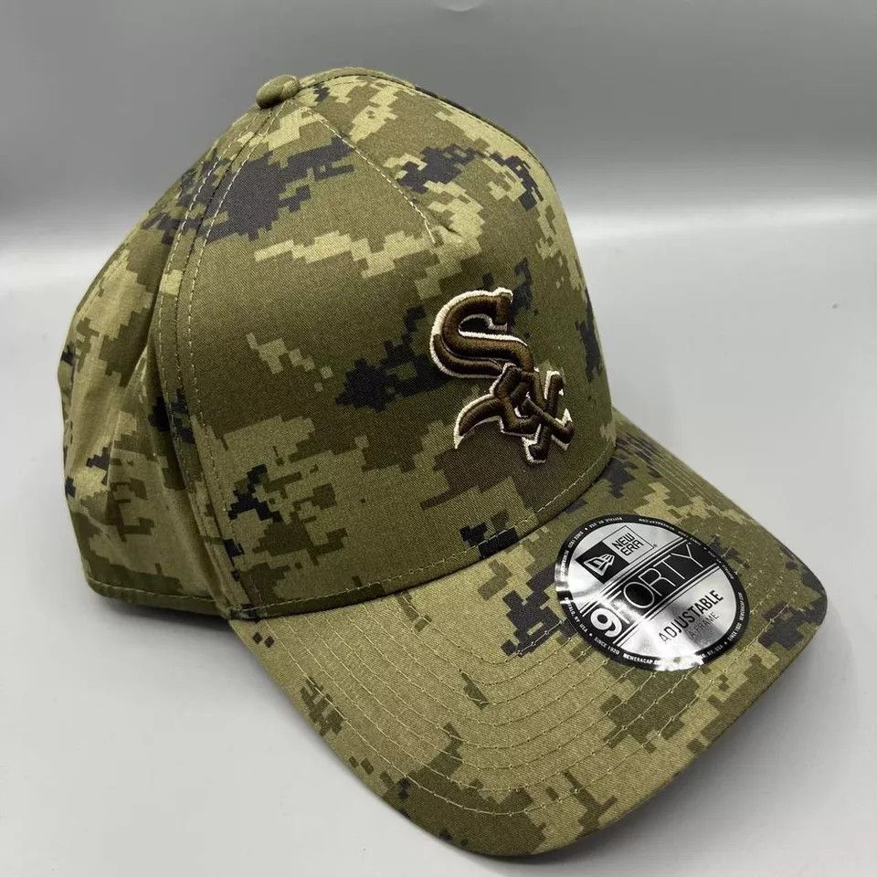 New Era Chicago White Sox Hat Men Camo 9Forty New Era Snap Back Cap Size ONE SIZE - 3 Thumbnail