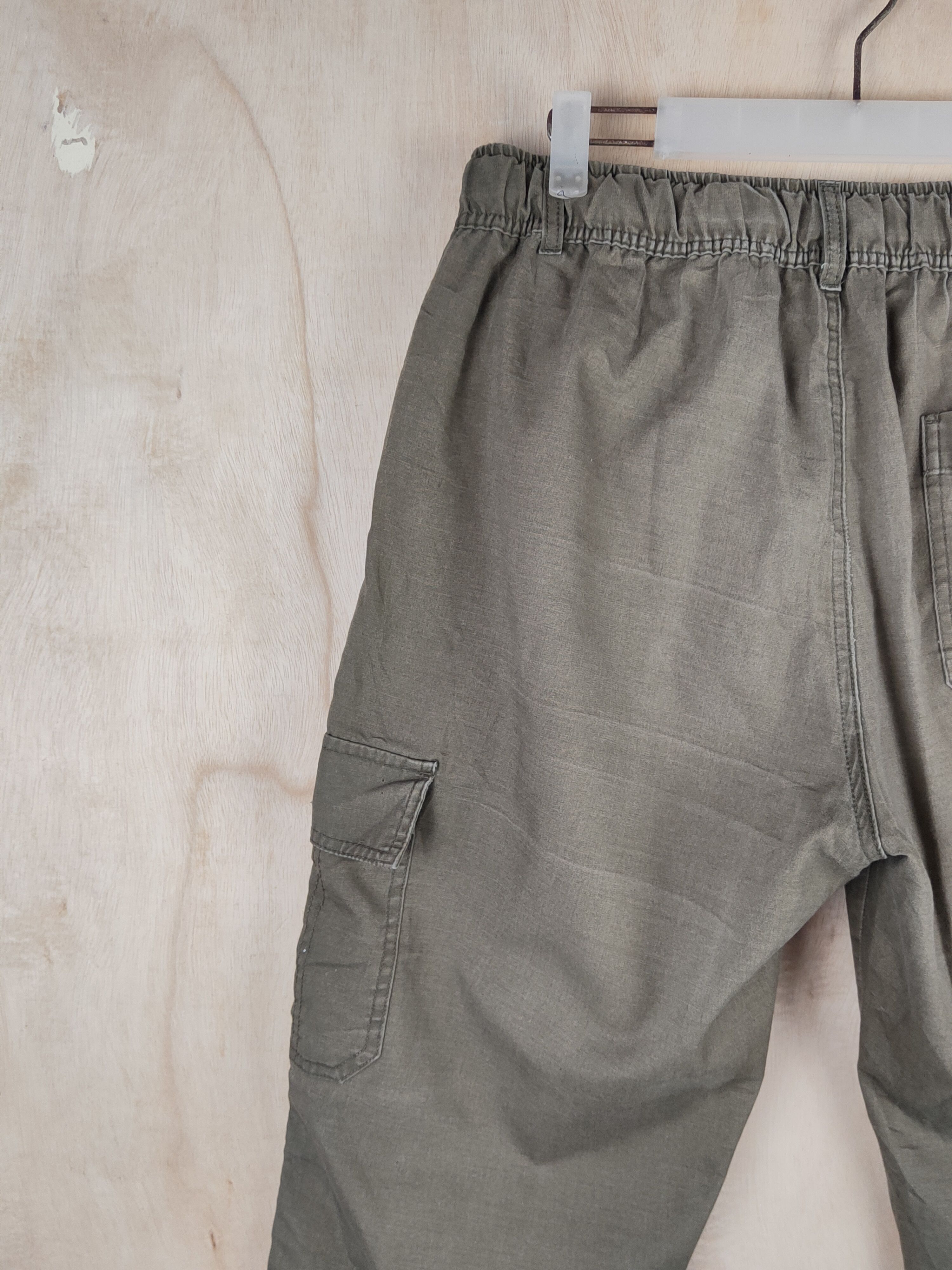 Japanese Brand O.R.G Olive Faded Multipocket Tactical Cargo Pants #S2453 Size US 31 - 11 Thumbnail
