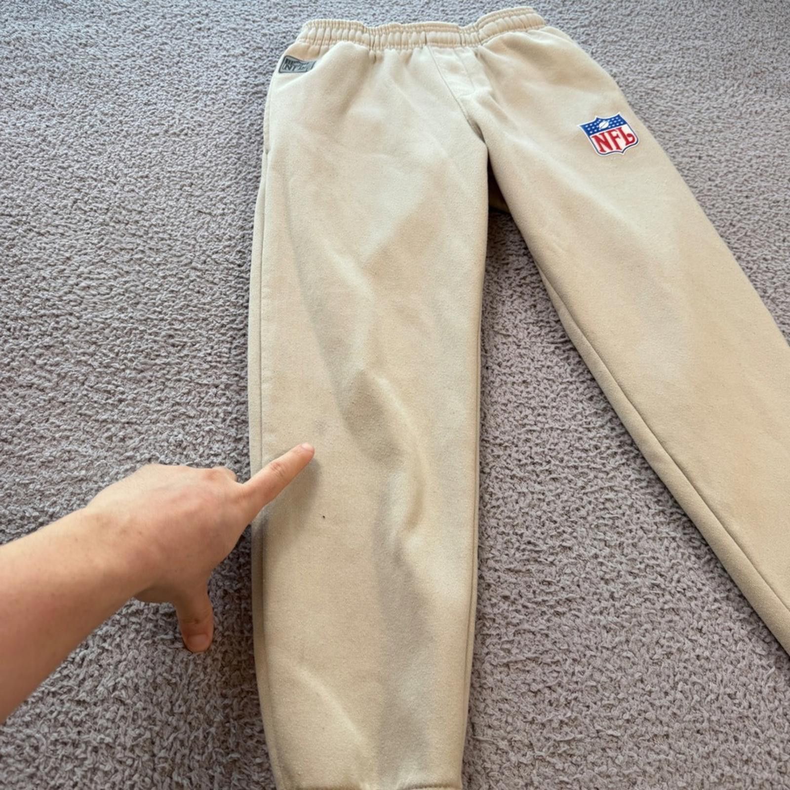 NFL NFL Boys Tan Fleece Lined Joggers Sweatpants Size 10-12 Size US 30 / EU 46 - 6 Thumbnail