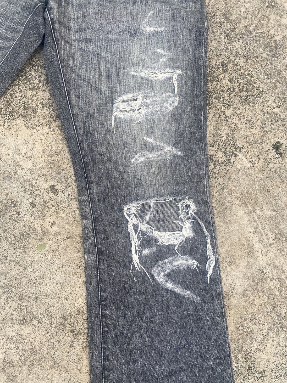 Japanese Brand × Le Grande Bleu (L.G.B.) Flare Jeans MkHomme Distressed Bootcut Size US 30 / EU 46 - 6 Thumbnail