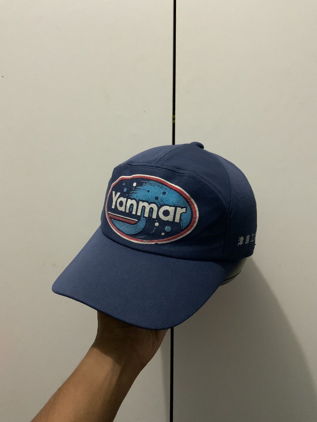 Vintage Vintage Yanmar Big Logo Indigo Hat Size ONE SIZE - 1 Thumbnail